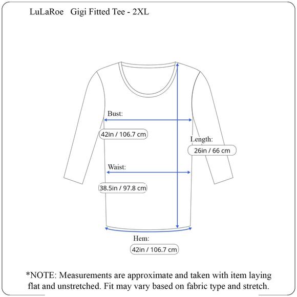 LuLaRoe Gigi T 2XL Disney Frozen Olaf Blue White Striped Winter Snowflake Tee - Picture 7 of 8